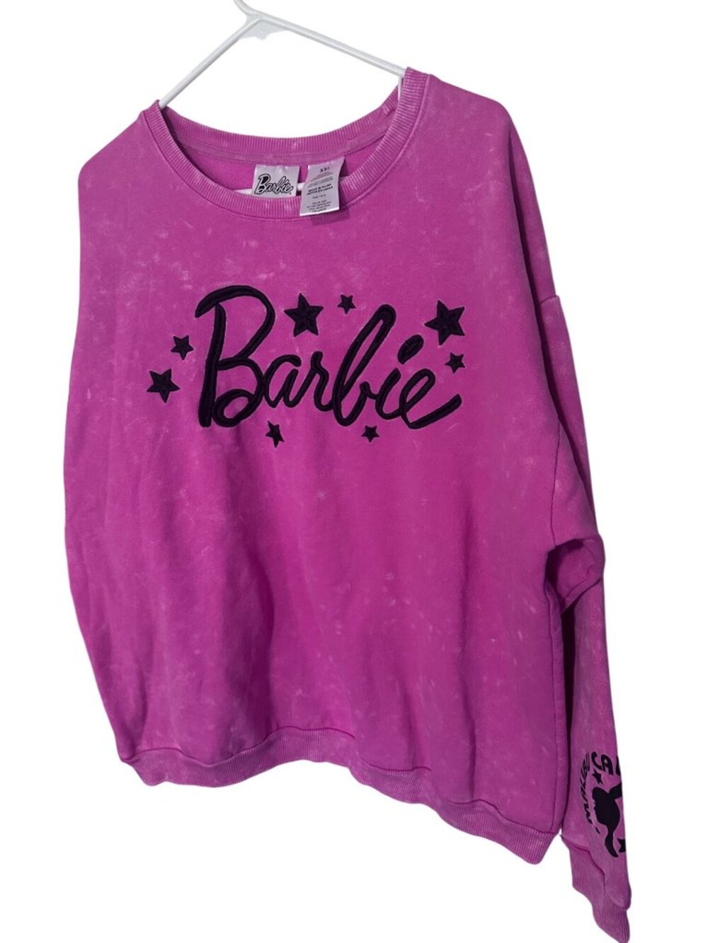 Barbie pink and black sweatshirt size XXL